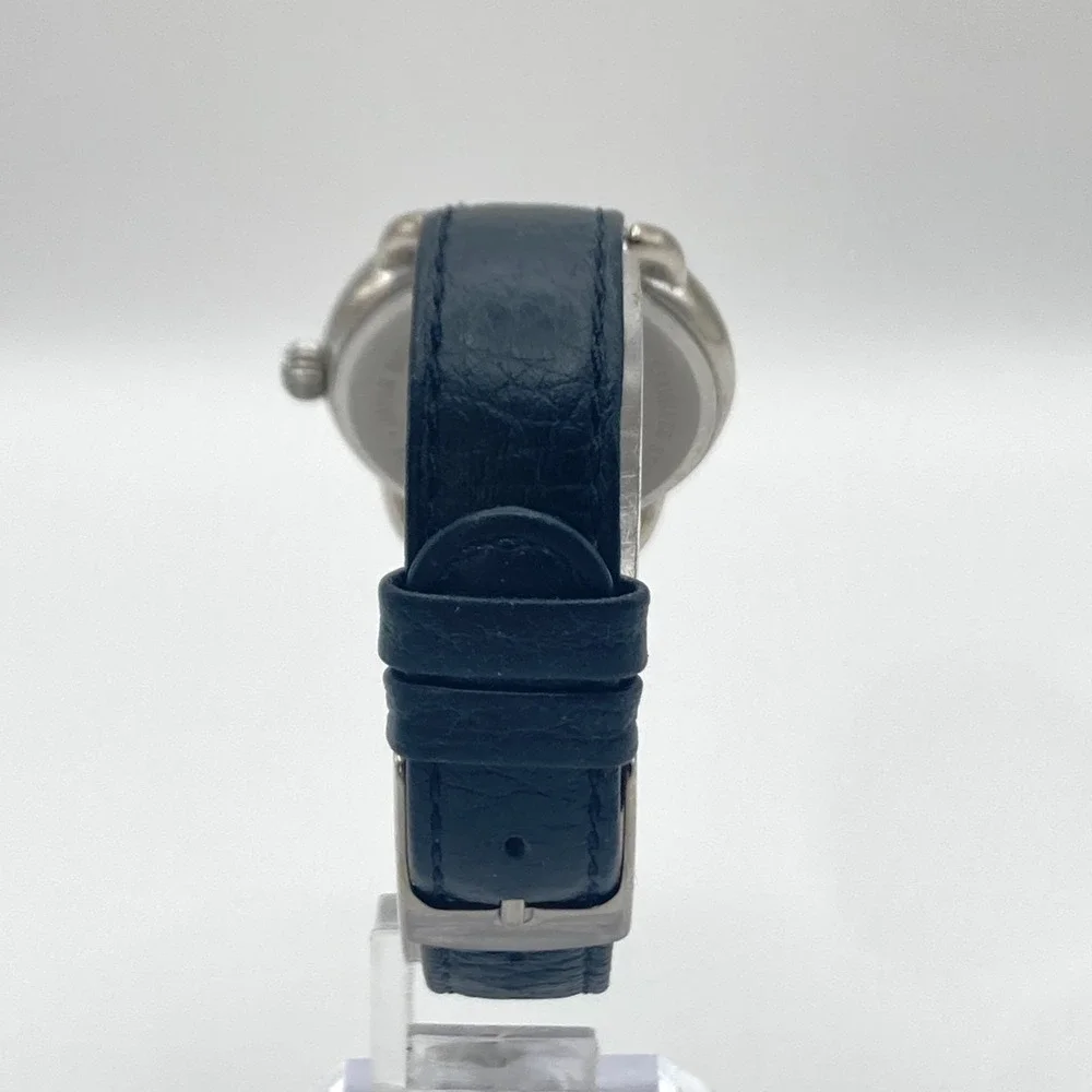 Anne Klein Women's Watch 33mm Silver Tone Easy Reader Leather New Battery 8